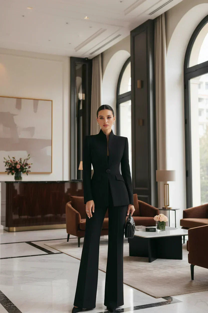 Georgina | Zestaw marynarka i spodnie palazzo