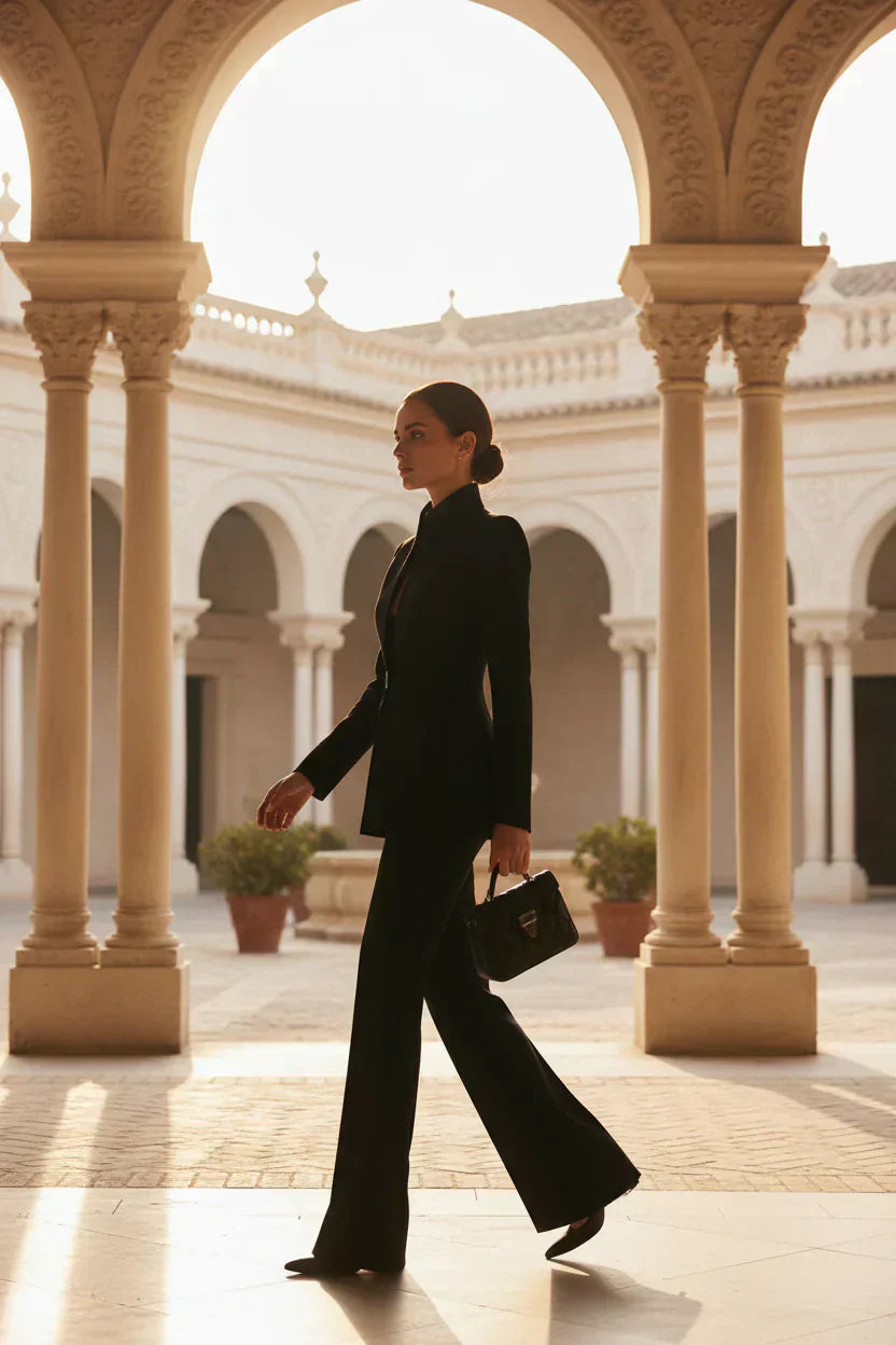 Georgina | Zestaw marynarka i spodnie palazzo